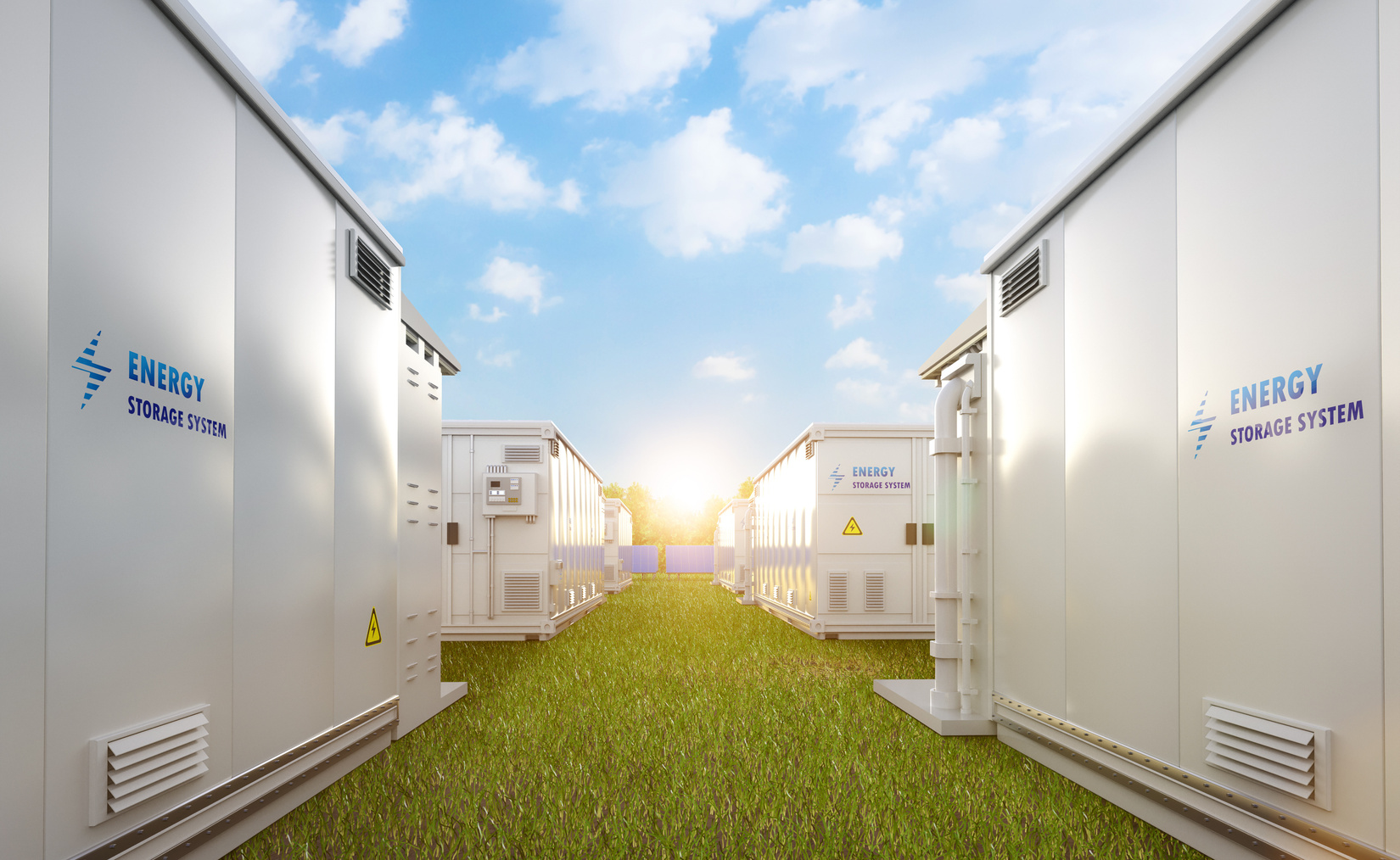 Energy storage systems or battery container units on field